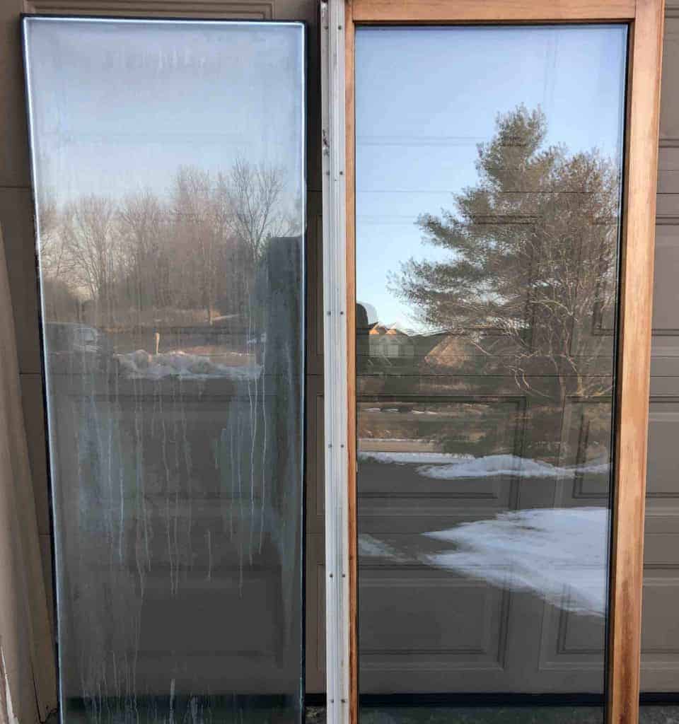 After the Glass Replacement, Broken Window Seal of Sliding Door